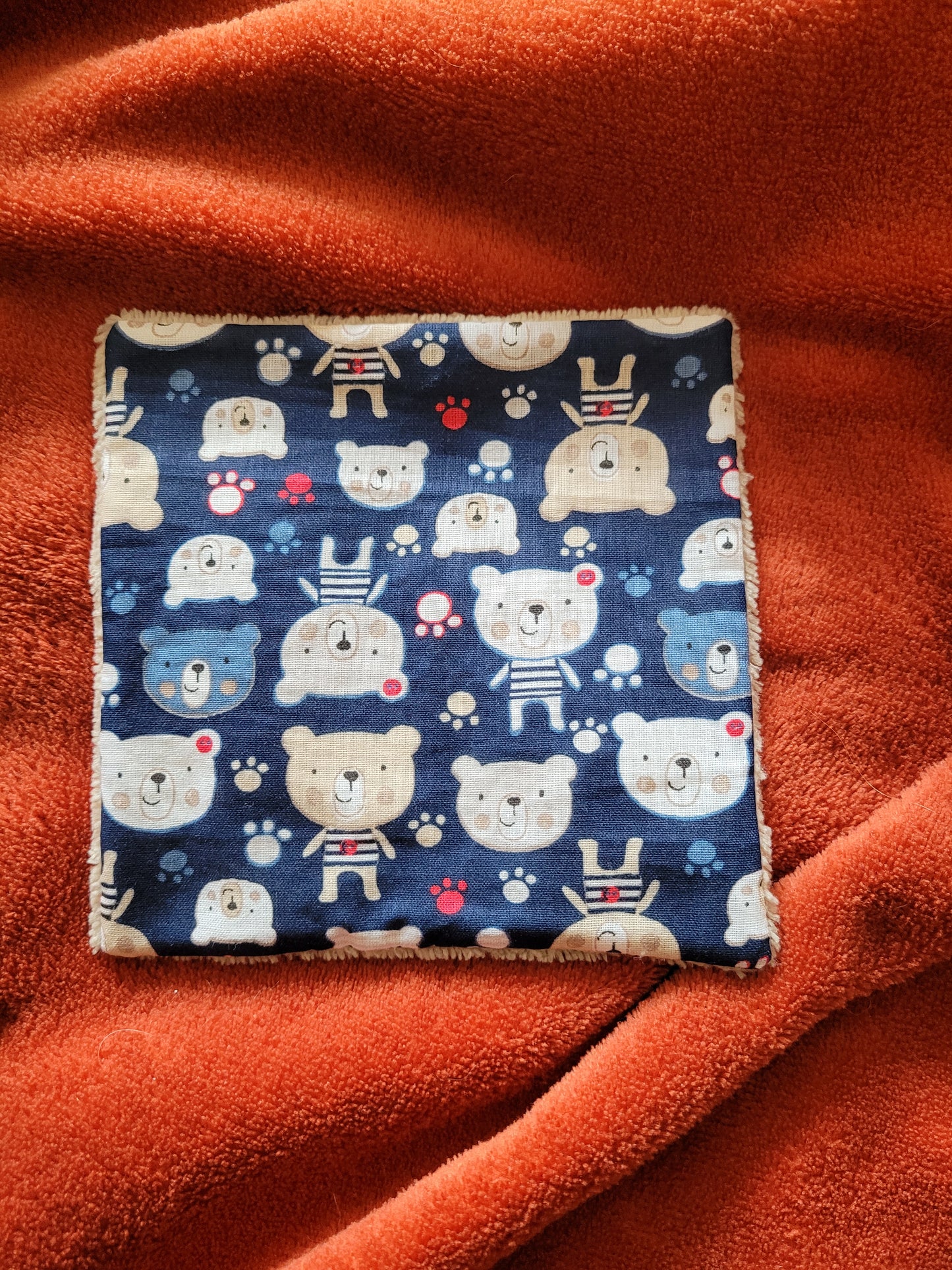 LE7 Lingette lavable nounours