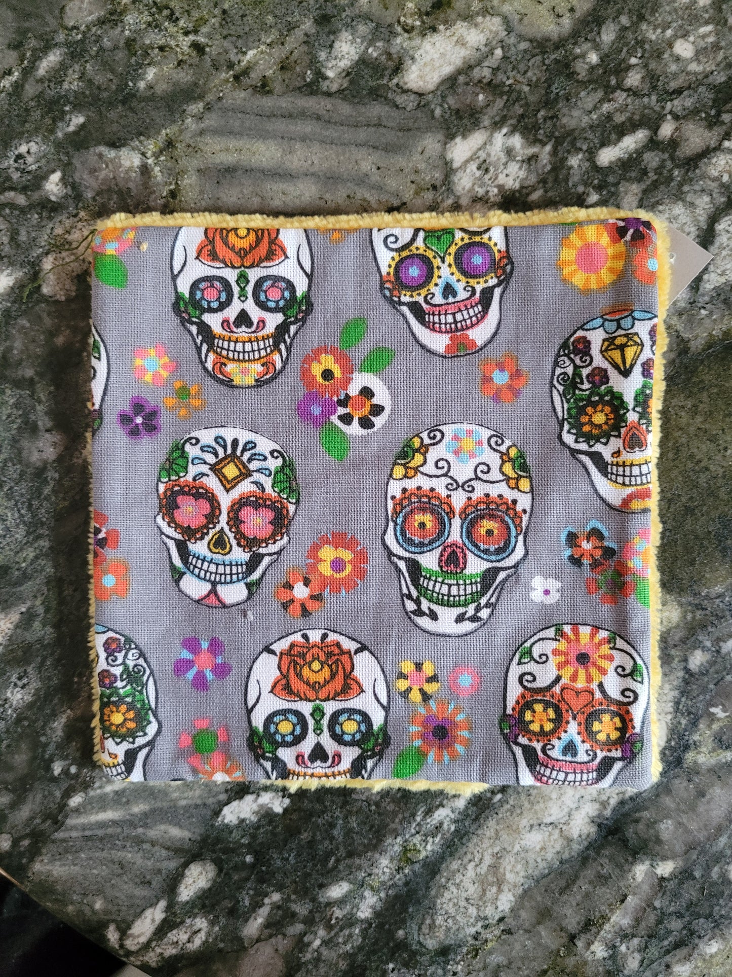 LE14 Lingette lavable tête de mort